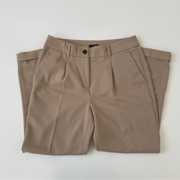 Ann Taylor High Rise Tapered Ankle Pant Trousers in Tan, Size 4 Petite - Picture 12 of 13